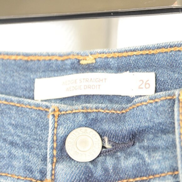 Levi's Wedgie Straight Jeans Sz 26 - Picture 4 of 8